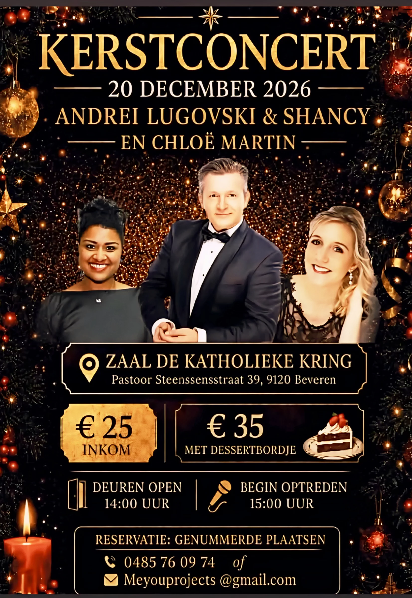 Affiche voor Kerstconcert